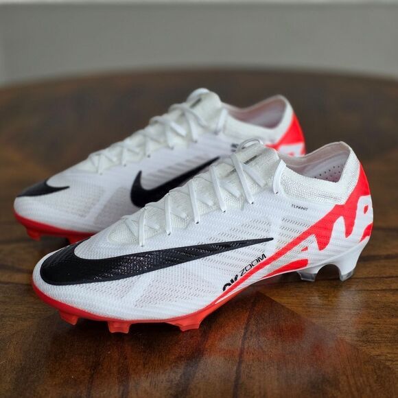 Nike Zoom Vapor 15 Elite Soccer Shoes White Black Crimson Men's 13 LE DJ4978-600 - Picture 2 of 10